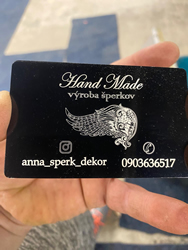 Vizitka vyrobená fiber laserom